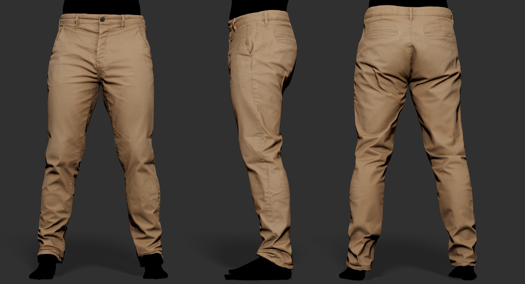 Trousers 3d scan model realtime download